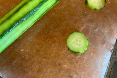 Salt block with cucumber