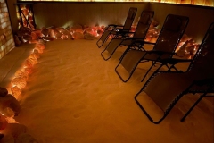 Salt therapy room with zero gravity chairs